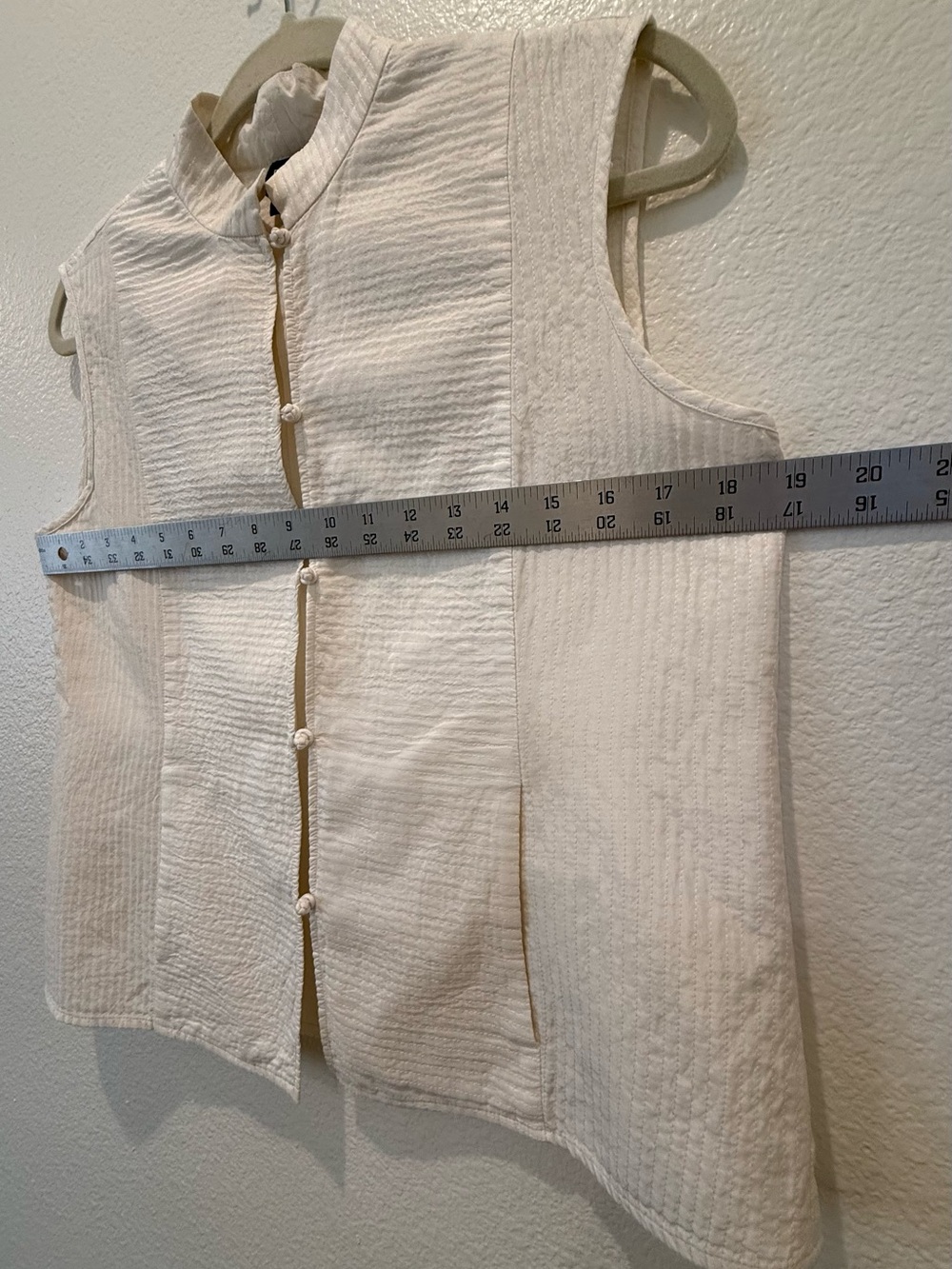 Eileen Fisher vintage top vest 100% silk ivory bone Small preloved natural fiber - Picture 9 of 11
